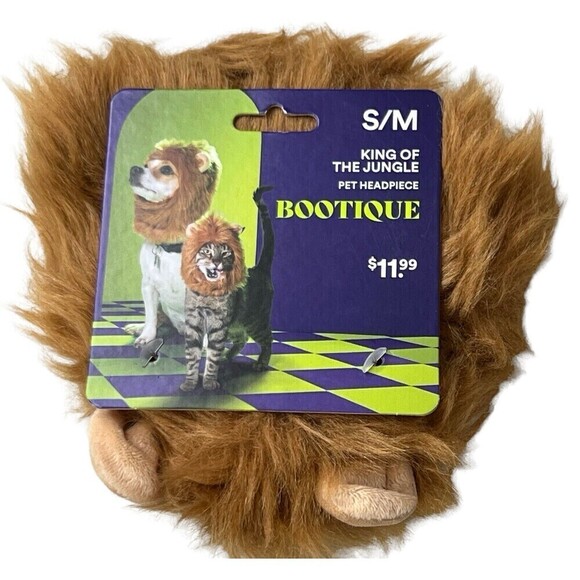 Bootique King Of Jungle Dog Costume Dog Cat Pet Headpiece Size S/M - Picture 1 of 7